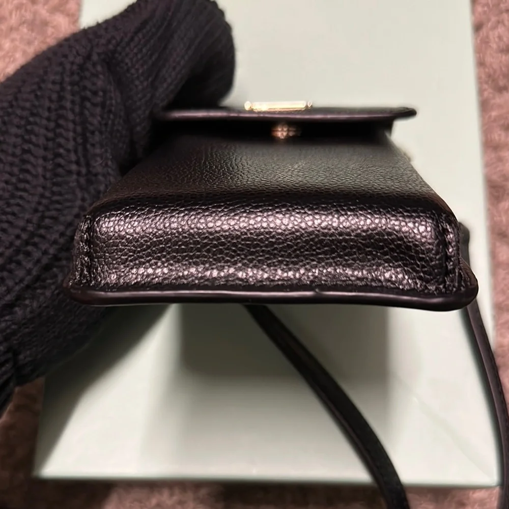 Kate Spade Black Leather Phone Crossbody